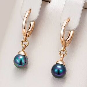 ❤️‍🔥Rose Gold Pearl Drop Earrings